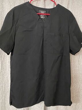 Cherokee Black V-Neck Short Sleeve Medical Scrub Top